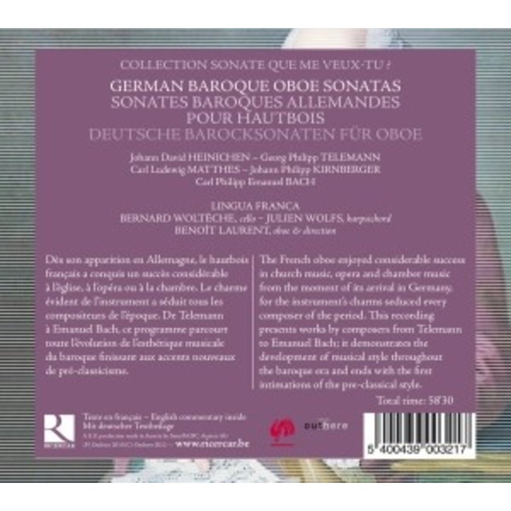 Ricercar German Baroque Oboe Sonatas