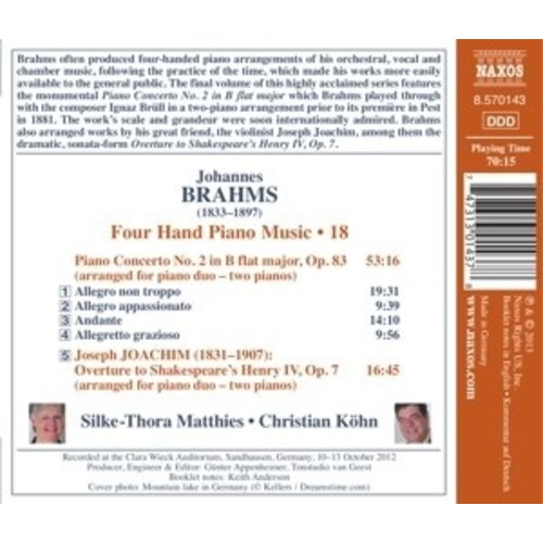 Naxos Brahms:four-Hand Piano Music 18