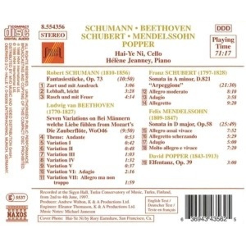 Naxos Hai-Ye Ni: Cello Recital