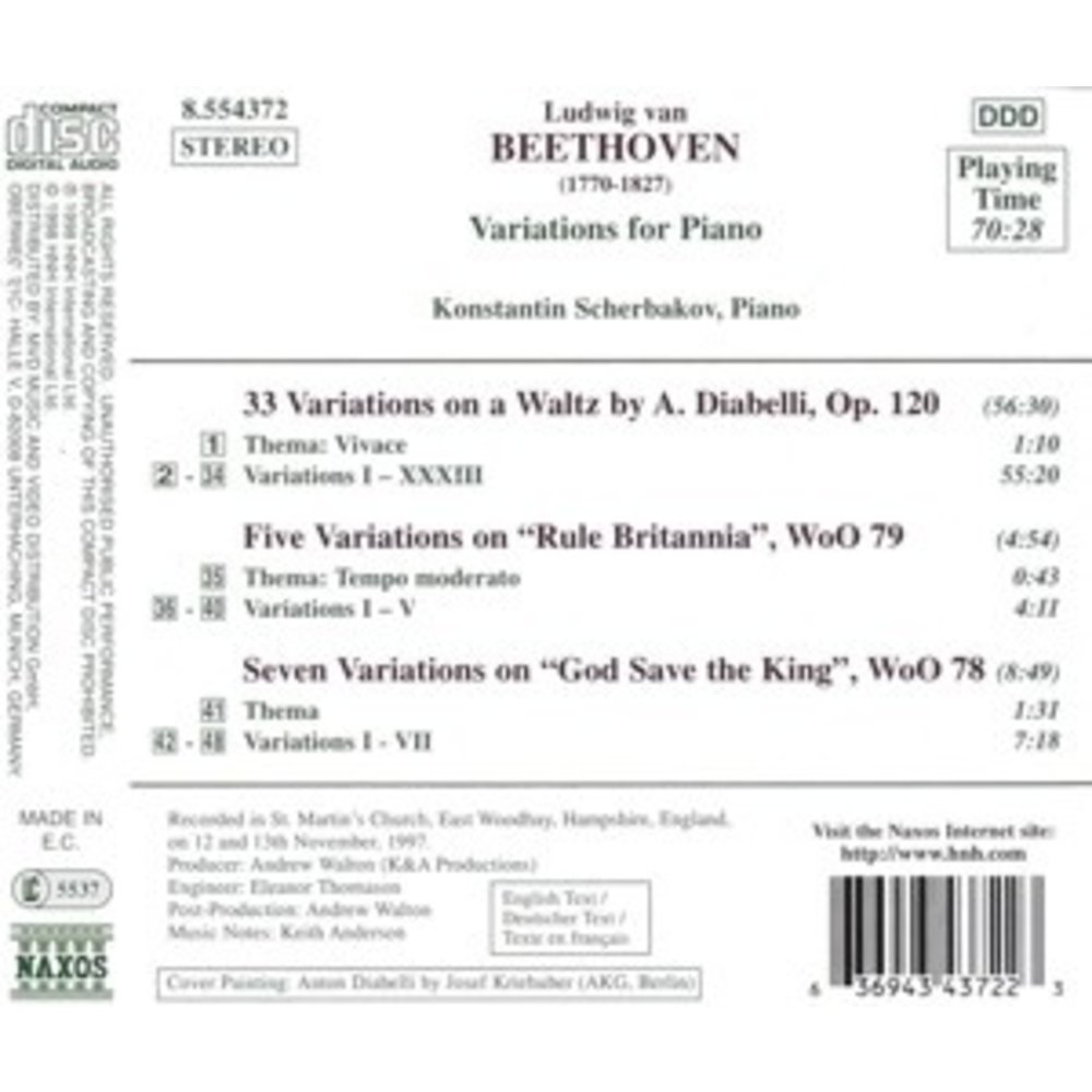 Naxos Beethoven: Diabelli Variations