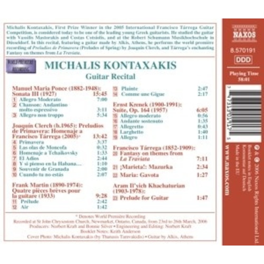 Naxos Kontaxakis, Michalis: Guitar R