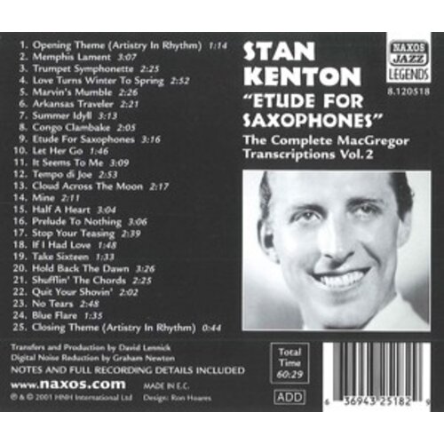 Naxos Stan Kenton:etude For Saxophon