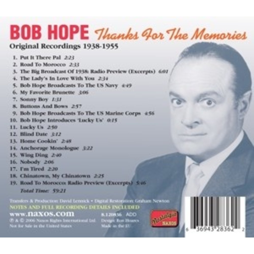 Naxos Hope, Bob: Thanks For The Memo