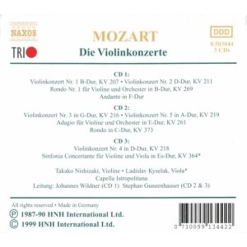 Naxos Mozart: Die Violinkonzerte