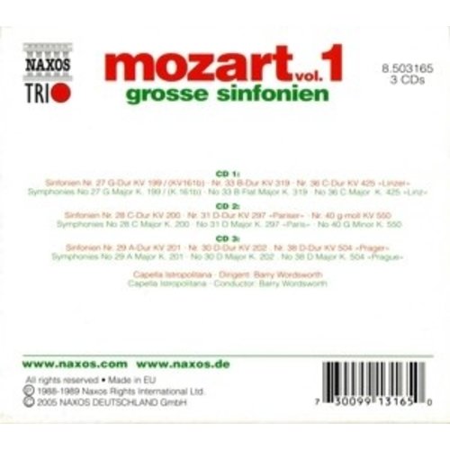 Naxos Mozart: Grosse Sinfonien