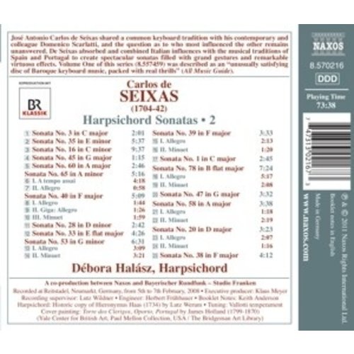 Naxos Seixas: Harpsichord Sonatas 2