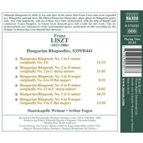 Naxos Hungarian Rhapsodies 1-6