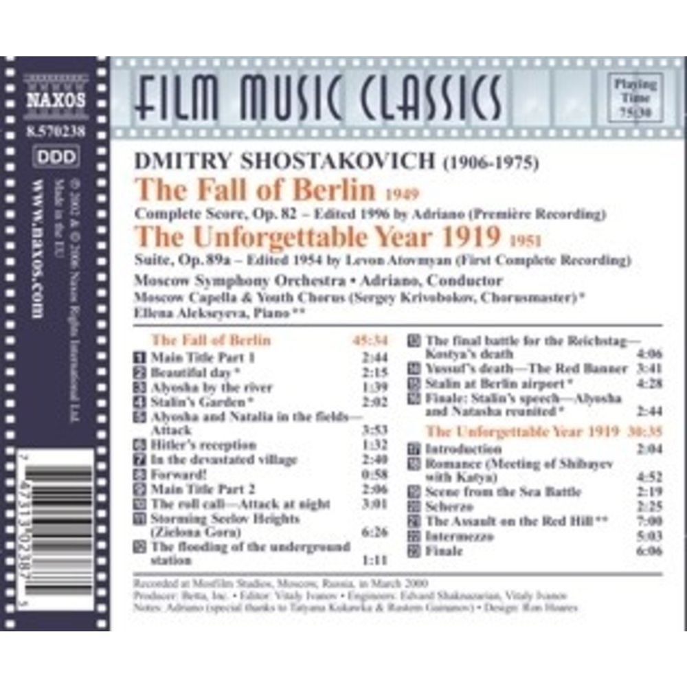 Naxos Shostakovich: Fall Of Berlin
