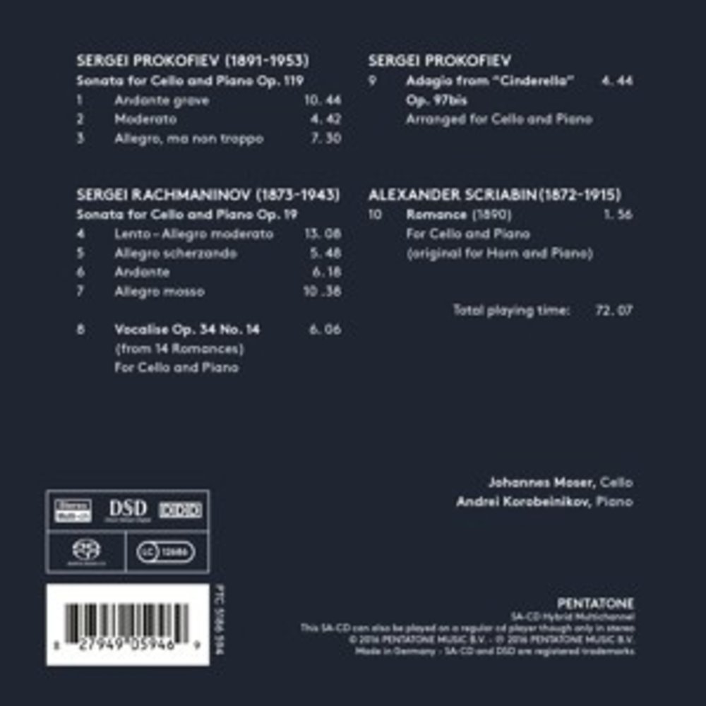 Pentatone Works For Cello And Piano