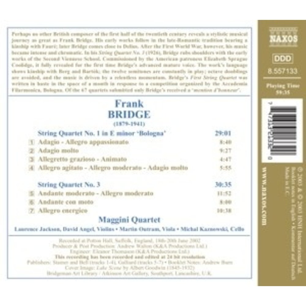Naxos Bridge: String Quartets No.1&3