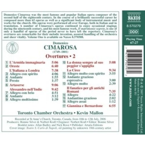 Naxos Cimarosa: Overtures Vol. 2