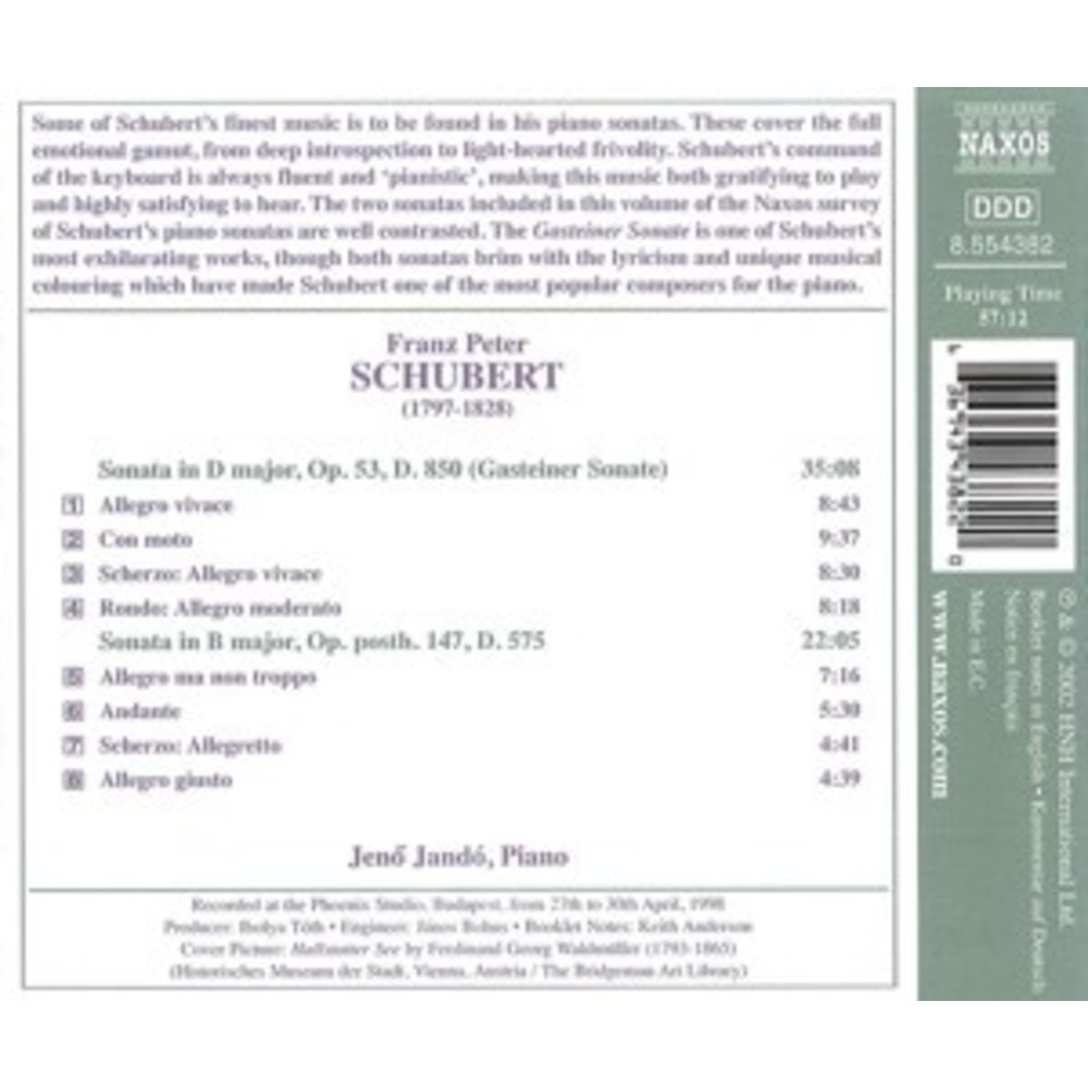 Naxos Schubert: Piano Sonatas D.850