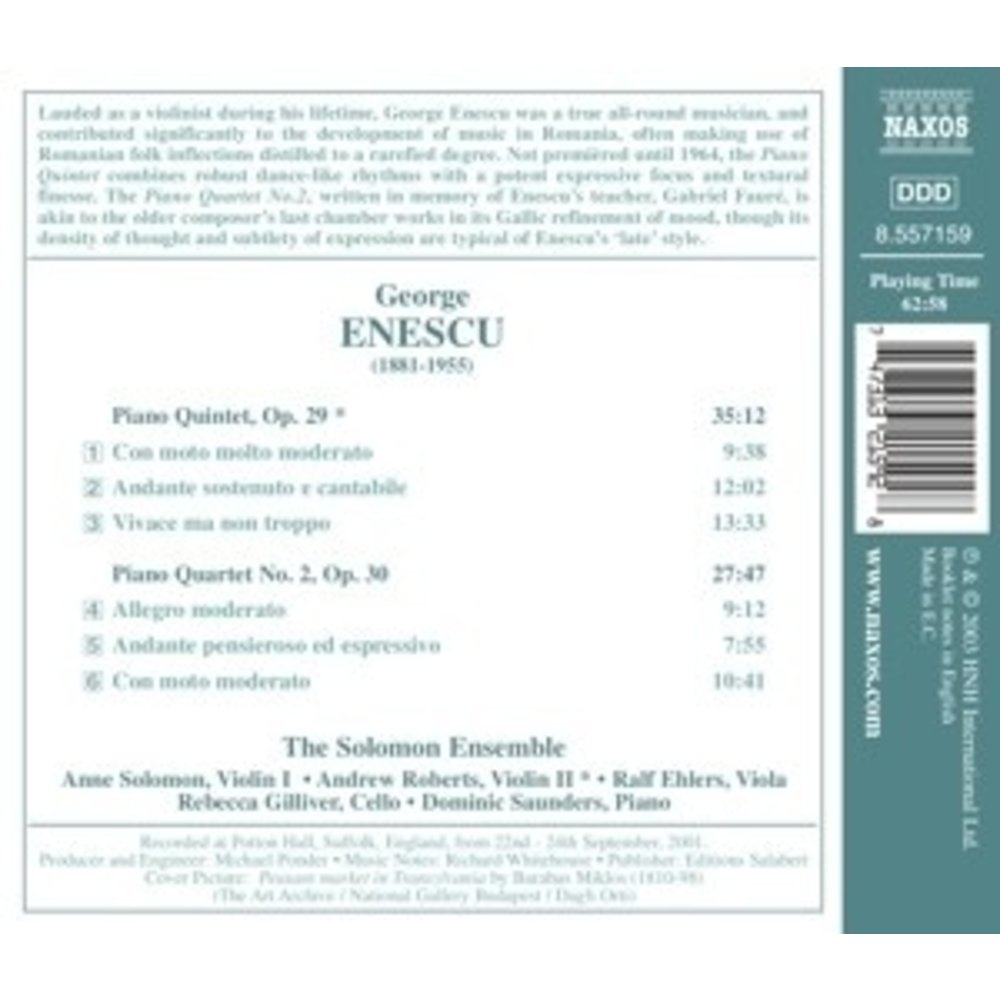 Naxos Enescu:piano Quintet.piano Qua
