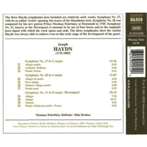 Naxos Haydn: Symphonies No.27,28&31