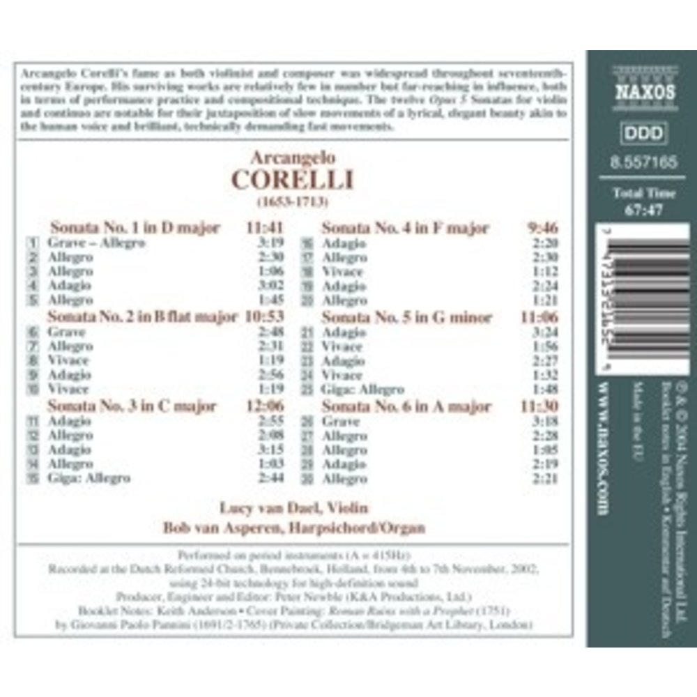 Naxos Corelli: Violin Sonatas Nos. 1