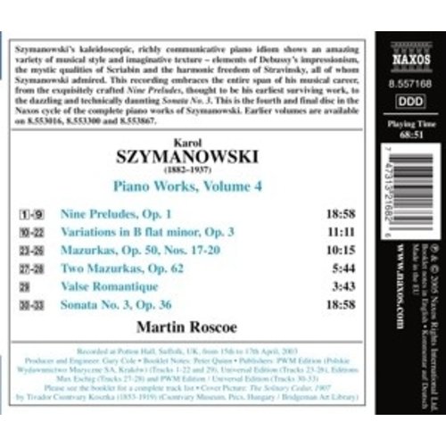 Naxos Szymanowski: Piano Works Vol.4