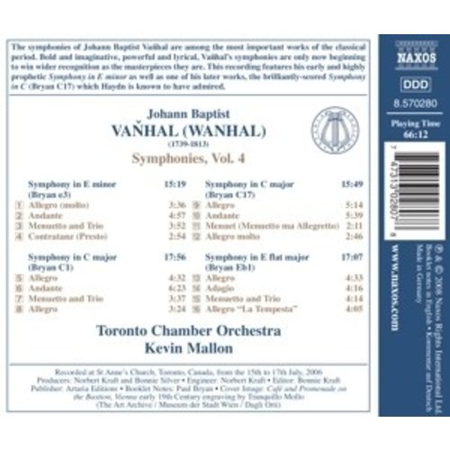 Naxos Vanhal: Symphonies Vol. 4