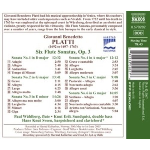 Naxos Platti: 6 Flute Sonatas, Op. 3