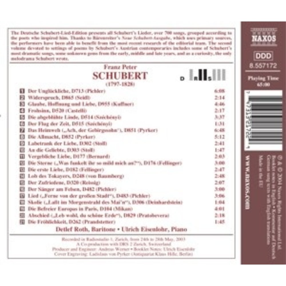 Naxos Schubert:austrian Contemporari