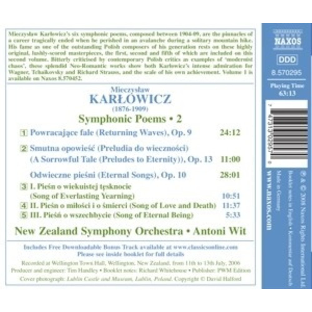 Naxos Karlowicz: Symph. Poems 2