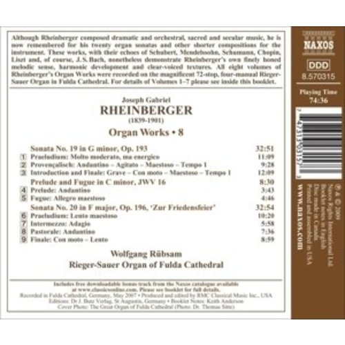 Naxos Rheinberger: Organ Works 8