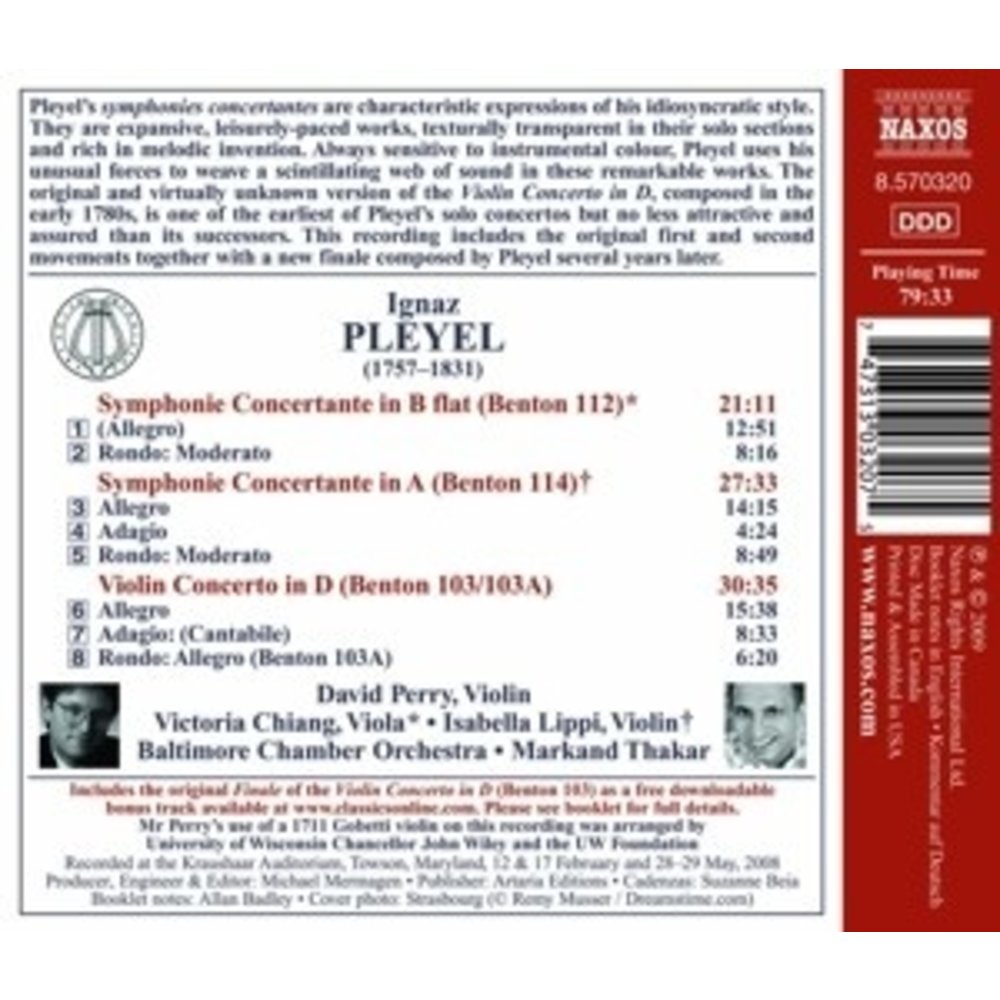 Naxos Pleyel: Symphonies Concertantes