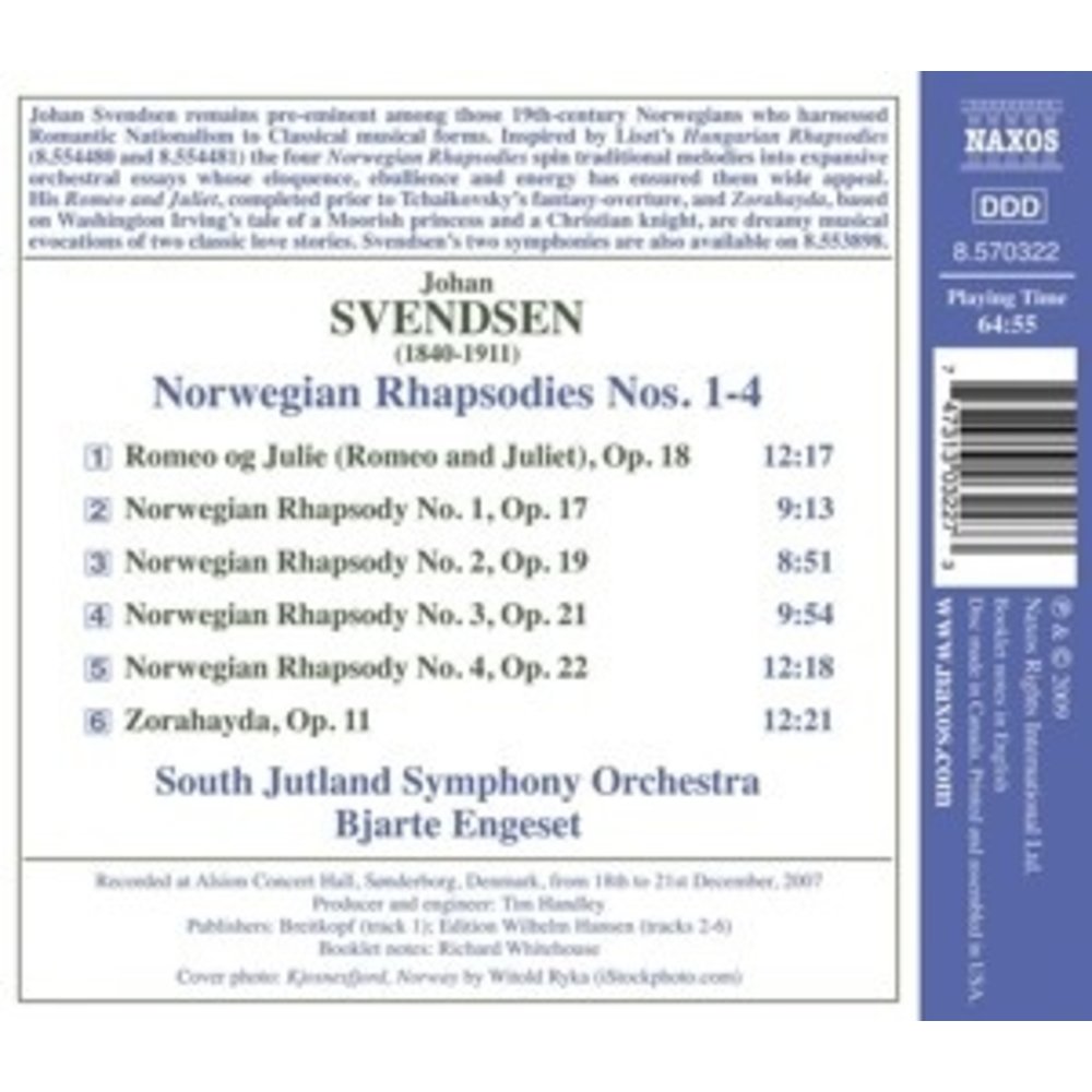 Naxos Svendsen: Norwegian Rhapsodies