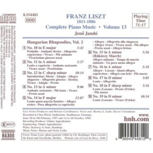 Naxos Liszt:compl. Piano Music Vol13