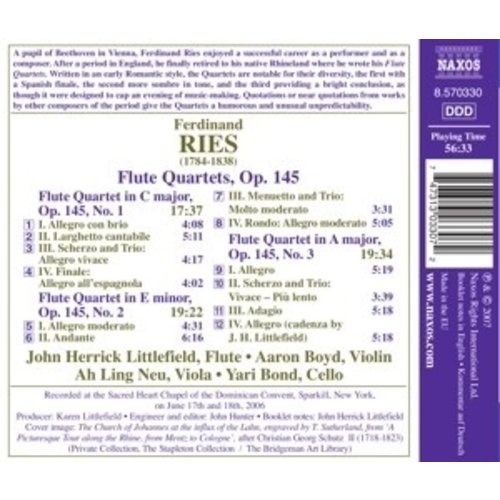 Naxos Ries: Flute Quartets Op. 145