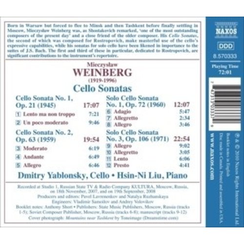 Naxos Weinberg: Cello Sonatas