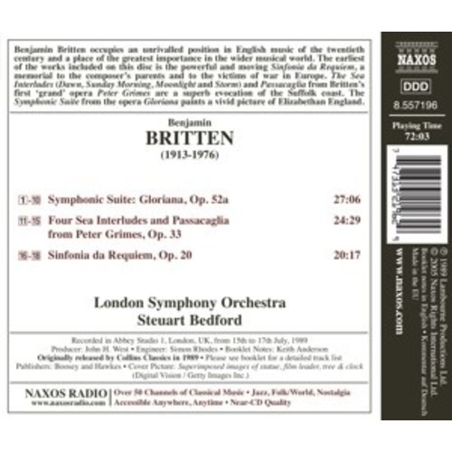 Naxos Britten: Sinfonia Da Requiem