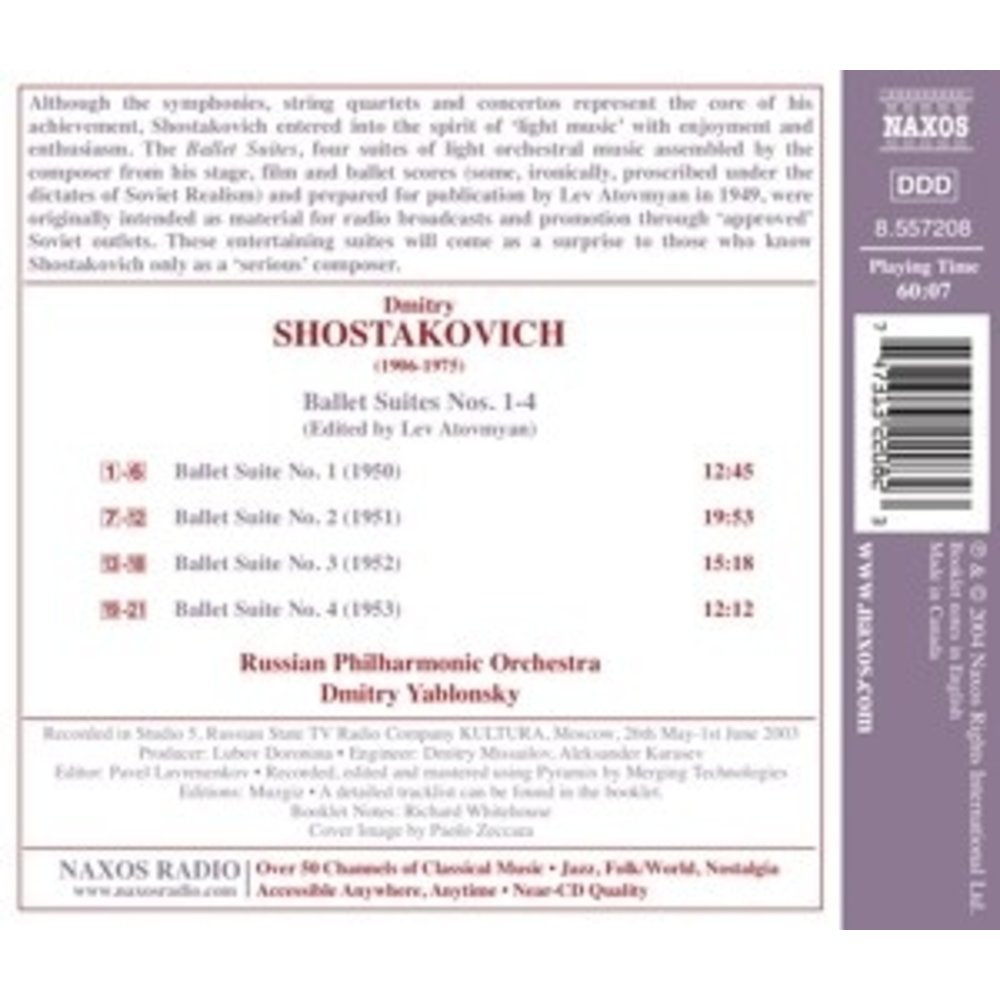 Naxos Shostakovich:ballet Suites 1-4