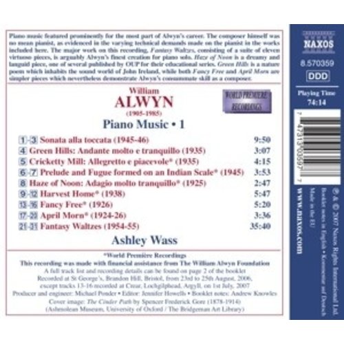 Naxos Alwyn: Piano Music Vol. 1