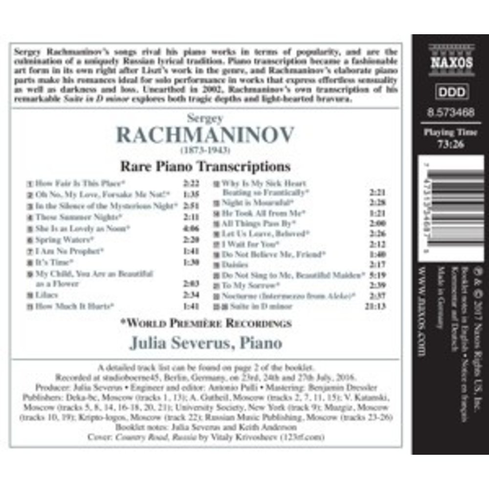Naxos Rare Piano Transcriptions