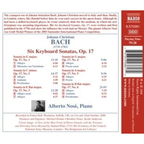 Naxos J.c.bach: 6 Keyboard Sonatas