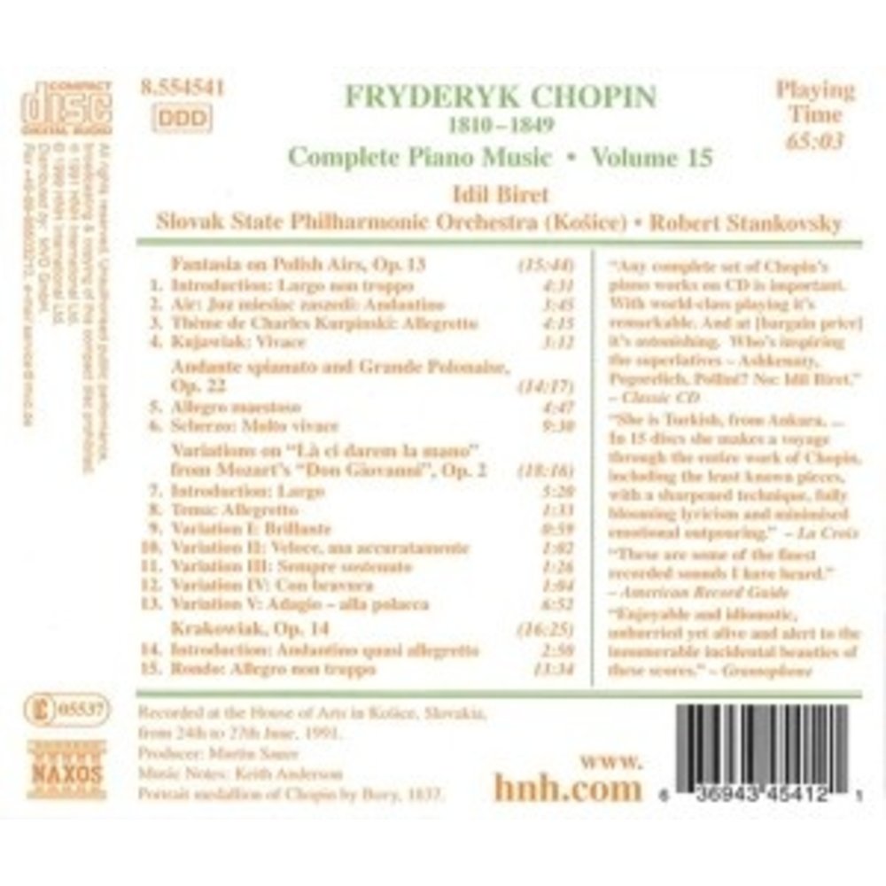 Naxos Chopin: Piano Music Vol.15