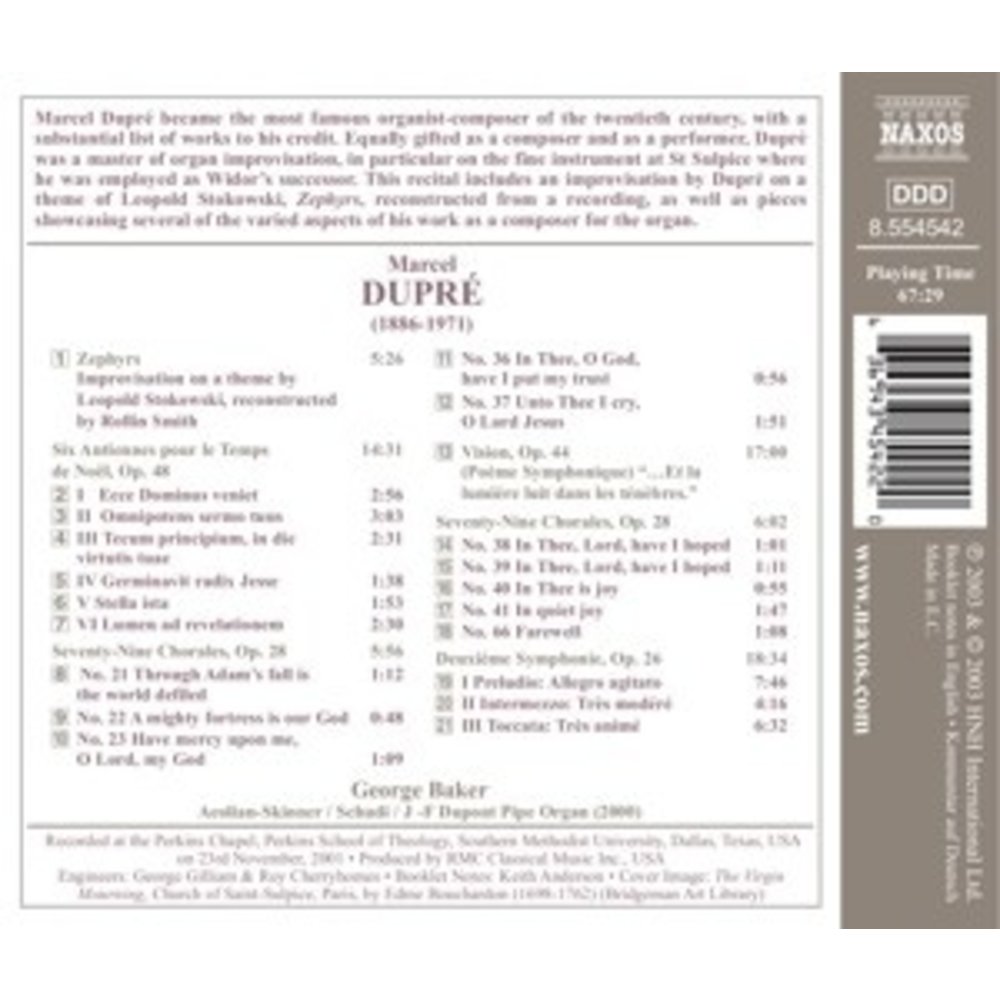 Naxos Dupre: Works For Organ Vol.13