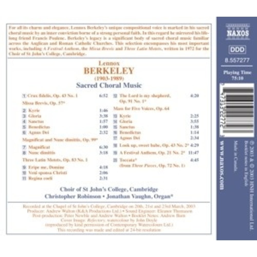 Naxos Lennox Berkeley:sacred Choral