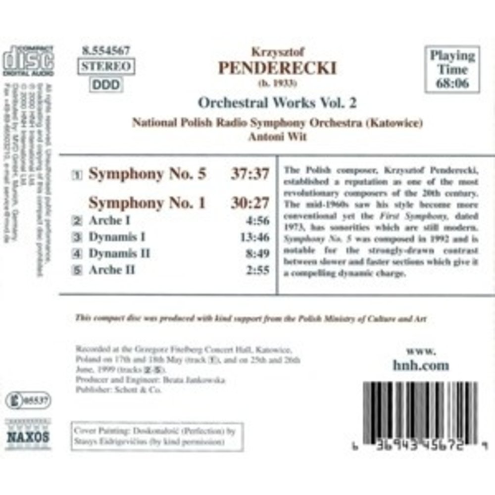 Naxos Penderecki: Orches.works Vol.2