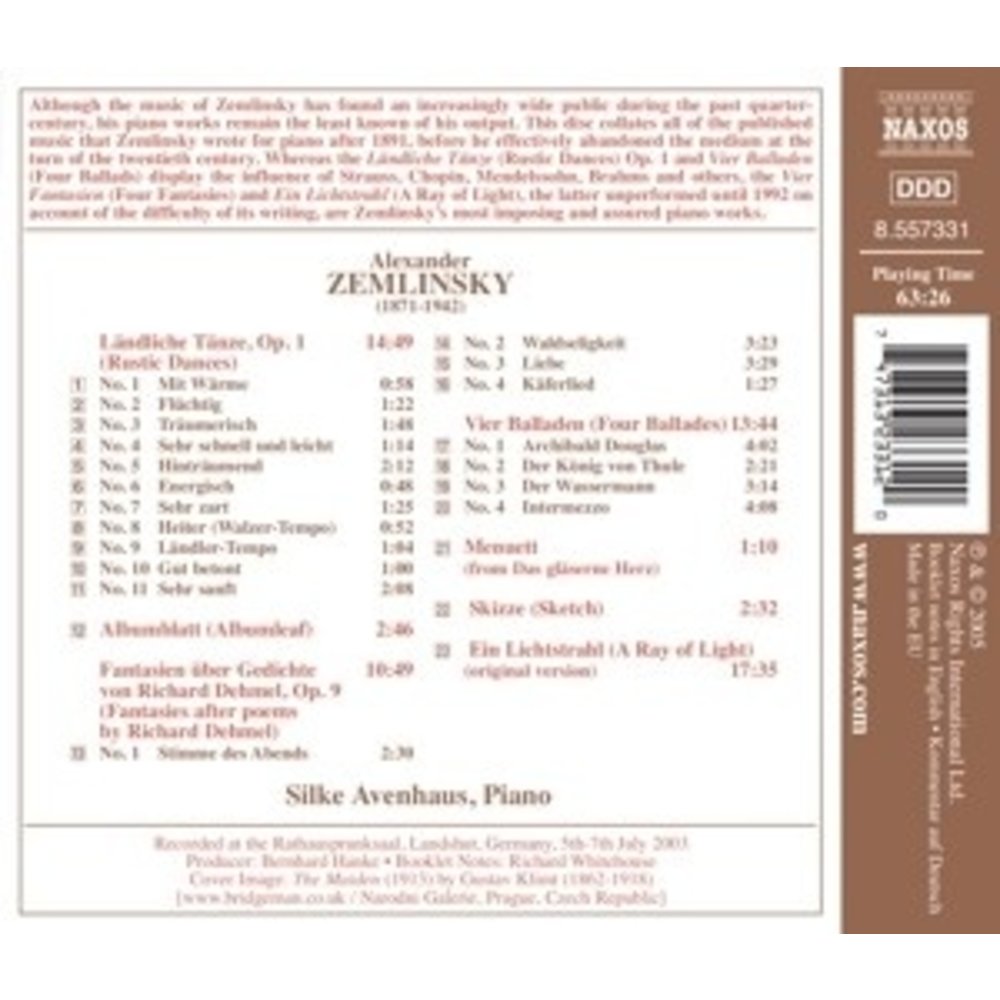 Naxos Zemlinsky: Rustic Dances, Op.