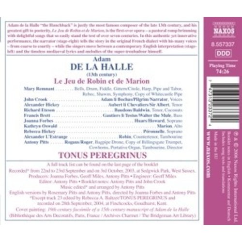 Naxos Adam De La Halle: Jeu De Robin