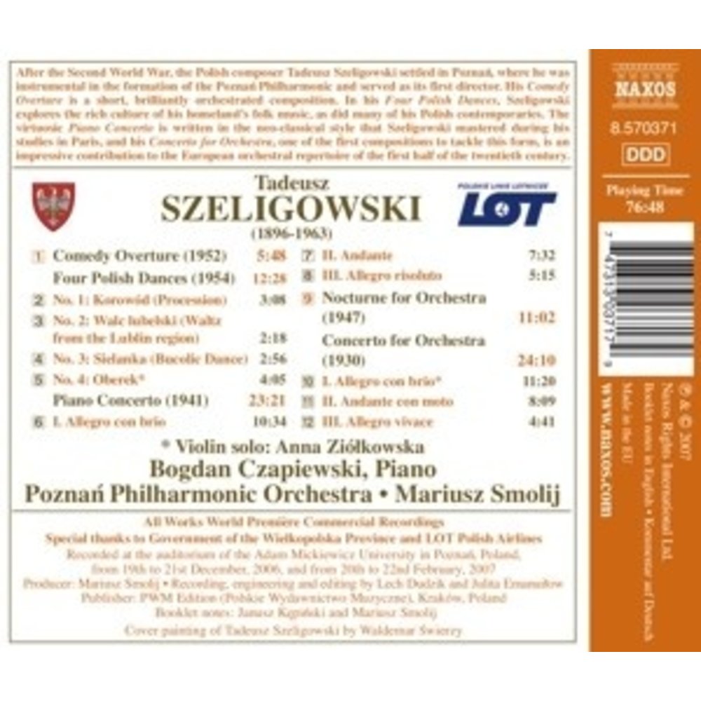 Naxos Szeligowski: Concerto For Orchestra