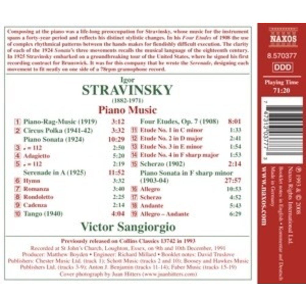 Naxos Stravinsky: Piano Music