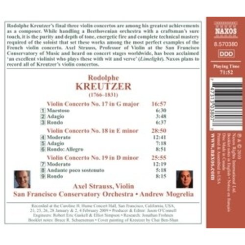 Naxos Kreutzer: Violin Concertos 17-19