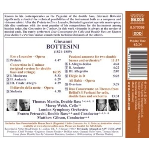 Naxos Bottesini:concertino In C Minor