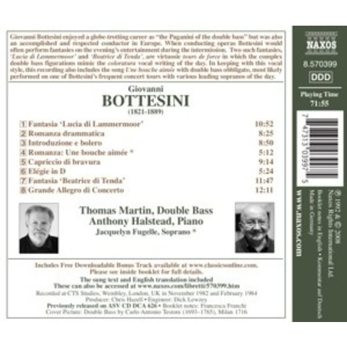 Naxos Bottesini: Fantasia Lucia D. L.