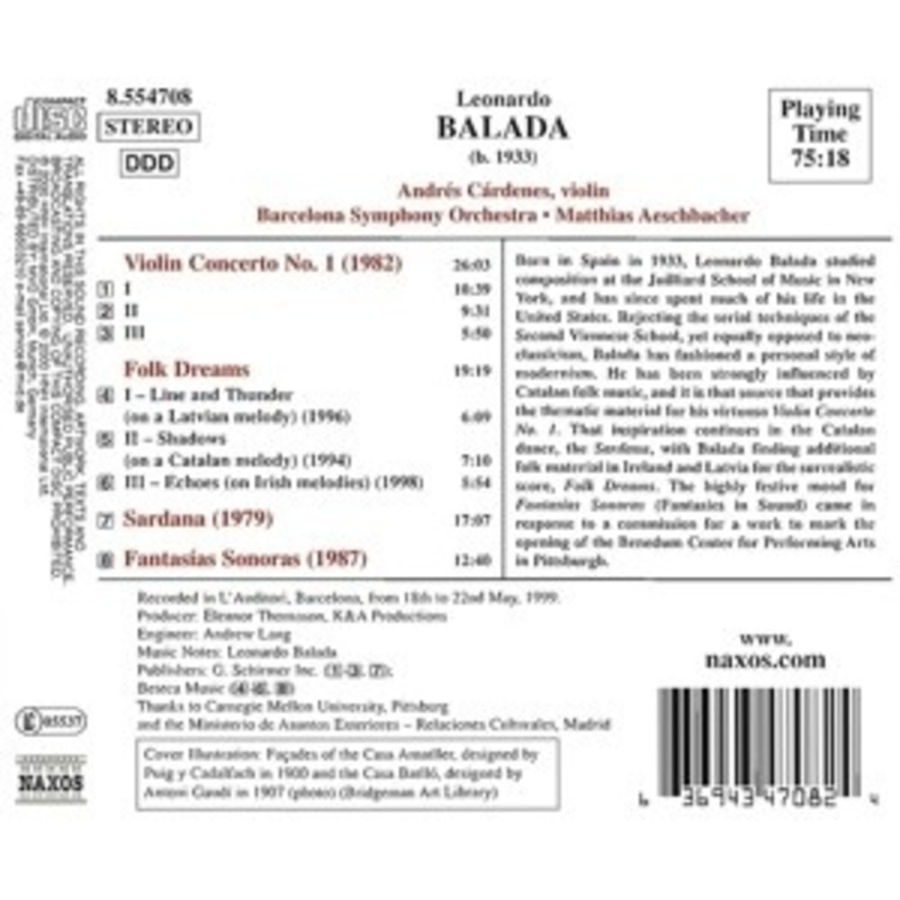 Naxos Balada: Violin Concerto No.1