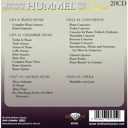 Brilliant Classics Hummel Edition (20CD)