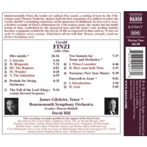 Naxos Finzi: Dies Natalis