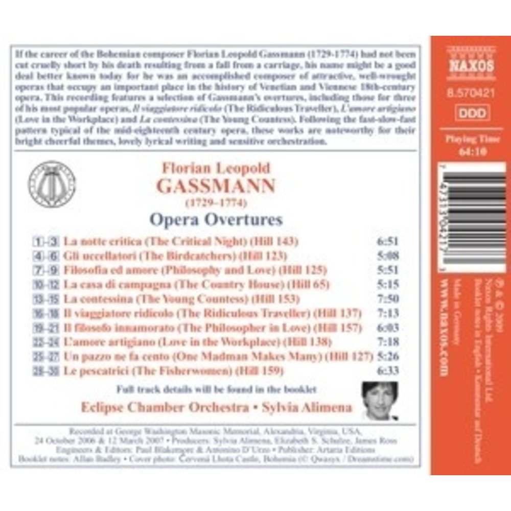 Naxos Gassmann: Opera Overtures